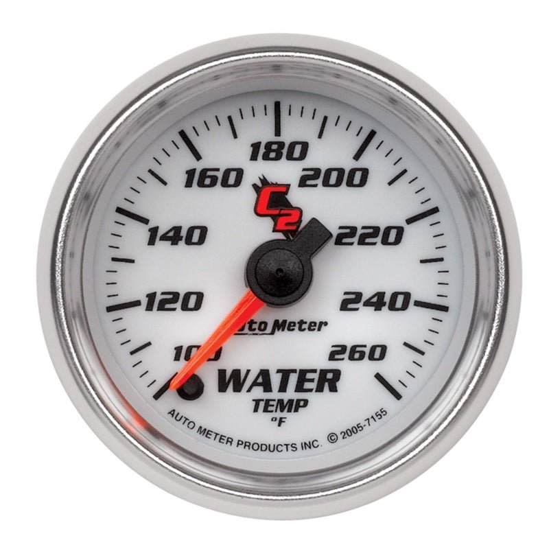 Autometer C2 52mm 100-260 Deg F Electronic Water Temp Gauge AutoMeter Gauges