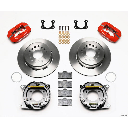 Wilwood Forged Dynalite P/S Park Brake Kit Red Small Ford 2.66in Offset Wilwood Big Brake Kits