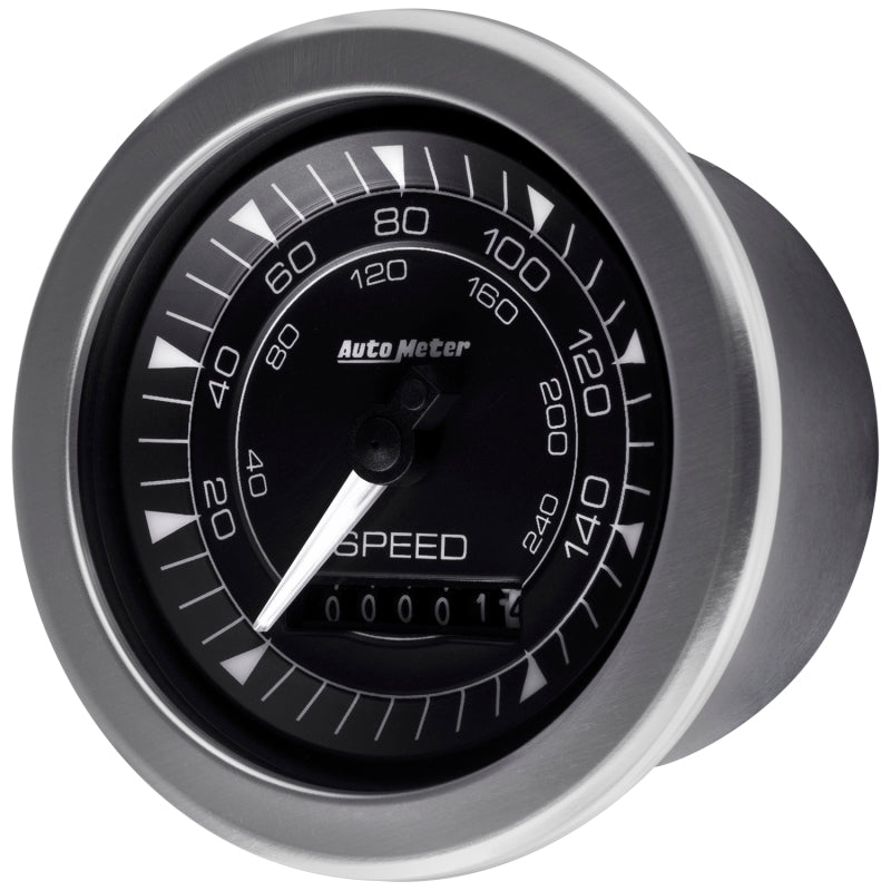 Autometer Chrono 3-3/8in 160MPH Electric Programmable Speedometer Gauge AutoMeter Gauges