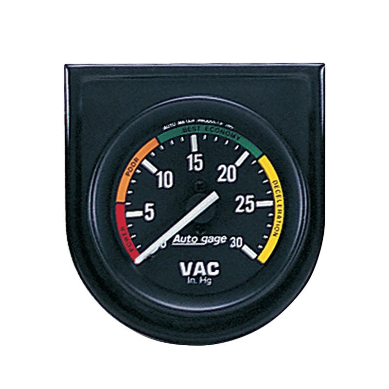 Autometer AutoGage 52.4mm Mechanical 30 In Hg Vacuum Gauge - Black AutoMeter Gauges