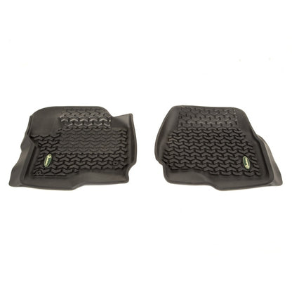 Rugged Ridge Floor Liner Front Black 2017-2018 Ford F-250 / F-350 / F-450 / F-550 Regular Rugged Ridge Floor Mats - Rubber