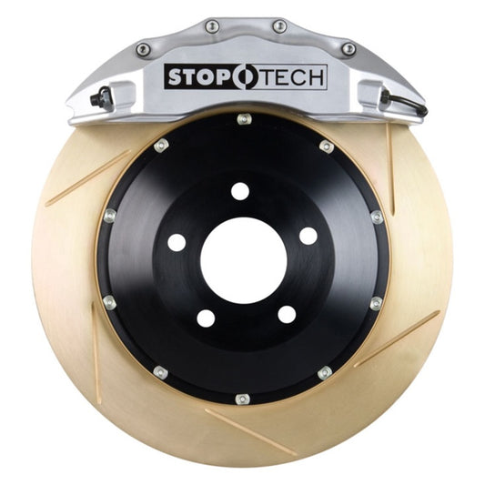 StopTech 14-15 Chevy Corvette Z51 Front BBK w/ Silver ST-60 380x32mm Zinc Coated Slotted Rotors Stoptech Big Brake Kits