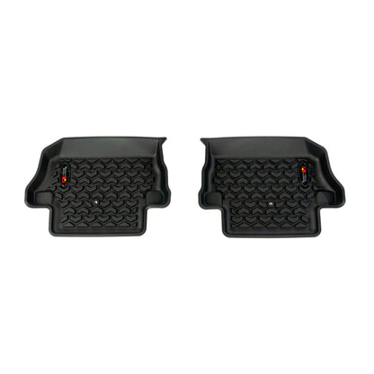 Rugged Ridge Floor Liner Rear Black 2018-2020 Jeep Wrangler JL 2 Dr Rugged Ridge Floor Mats - Rubber