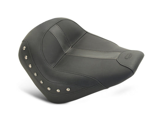 Mustang 15-21 Indian Scout Standard Touring Solo Seat w/Studs - Black