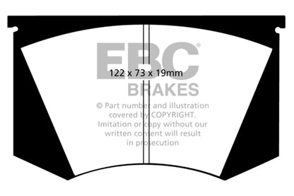 EBC 64-66 Ac Cobra 7.0 Greenstuff Front Brake Pads