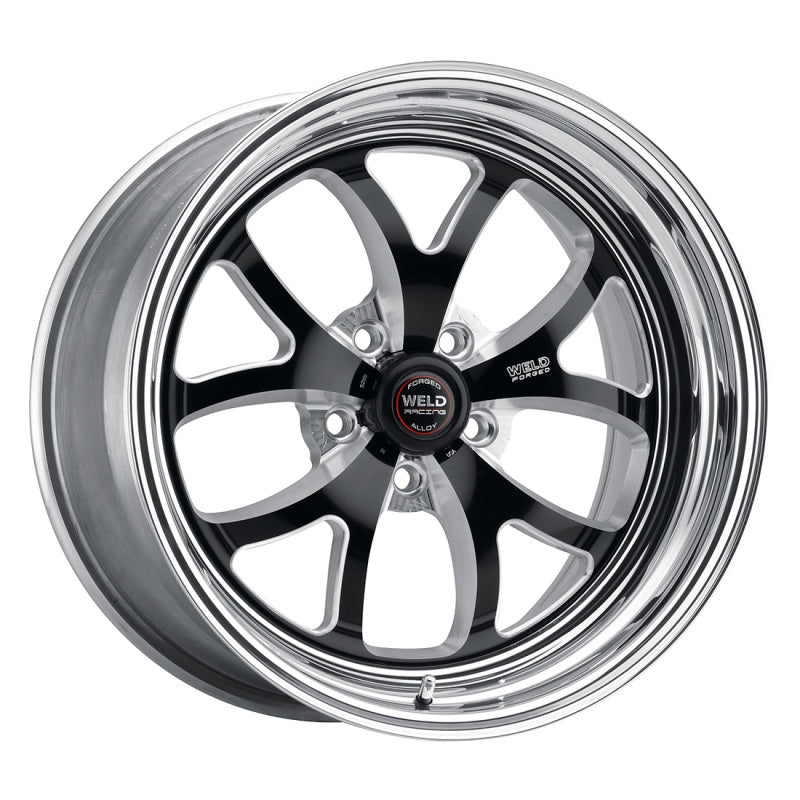 Weld S76 18x8 / 5x4.75 BP / 5.1in. BS Black Wheel (High Pad) - Non-Beadlock Weld Wheels - Forged