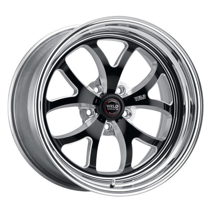 Weld S76 17x8 / 5x120mm BP / 5.2in. BS Black Wheel (High Pad) - Non-Beadlock Weld Wheels - Forged