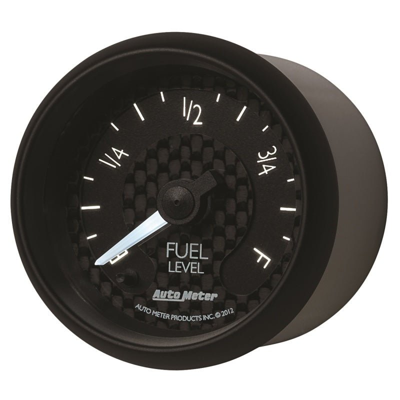 Autometer GT Series 52mm Full Sweep Electronic 0-280 ohm Fuel Level Programmable Empty-Full Range AutoMeter Gauges