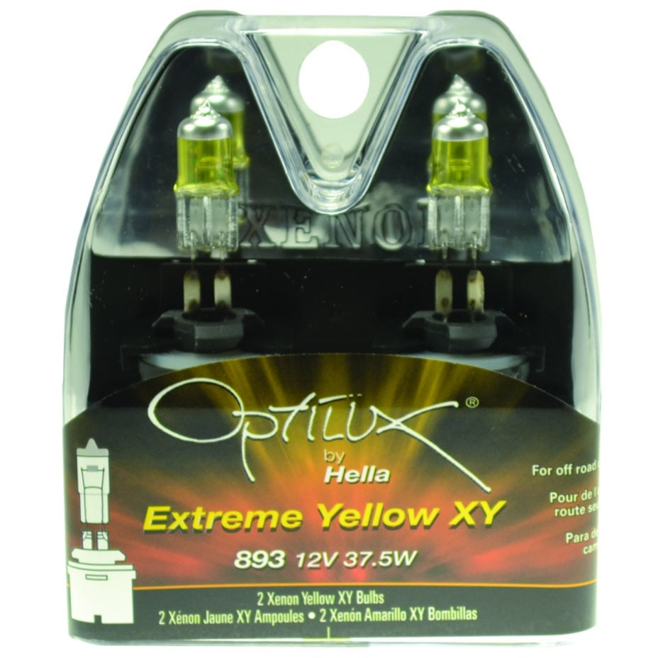 Hella Optilux 893 12V 37.5W Extreme Yellow Bulbs (Pair) Hella Bulbs