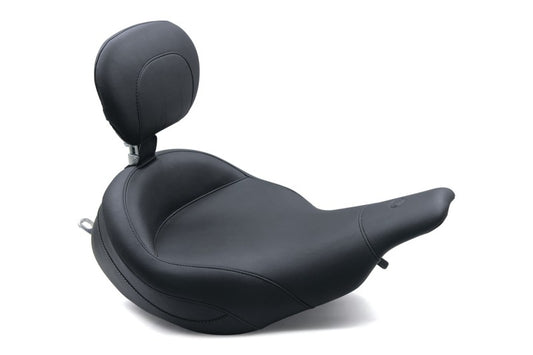 Mustang 97-07 Harley Electra Glide, Rd Glide Super Touring Solo Seat w/Driver Backrest - Black