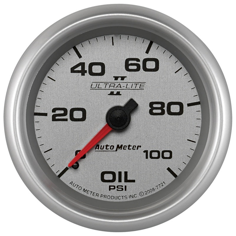 Autometer Ultra-Lite II 2 5/8in 100psi Mechanical Oil Temp Gauge AutoMeter Gauges