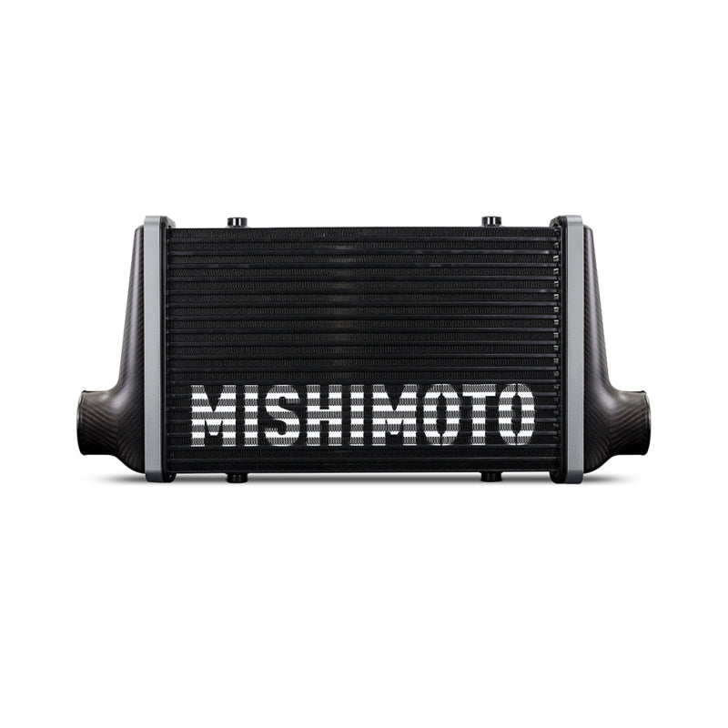 Mishimoto Universal Carbon Fiber Intercooler - Gloss Tanks - 600mm Silver Core - C-Flow - R V-Band