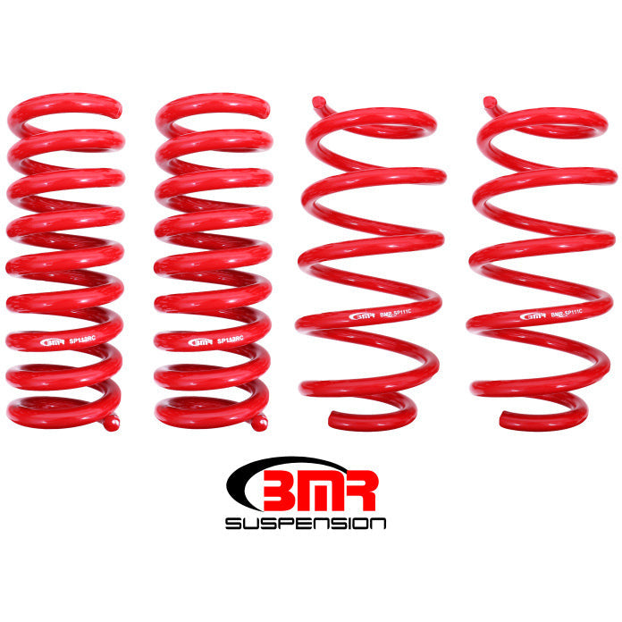 BMR 08-19 Dodge Challenger Lowering Springs 1.25in Drop - Set of 4 - Red BMR Suspension Lowering Springs