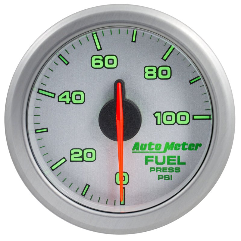 Autometer Airdrive 2-1/6in Fuel Pressure Gauge 0-100 PSI - Silver AutoMeter Gauges