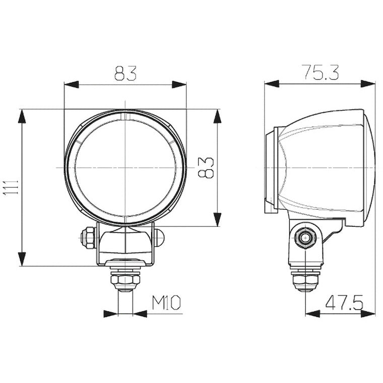 Hella WORK Lamp NA 0GR MG12 LT M70 1G0 Hella Driving Lights