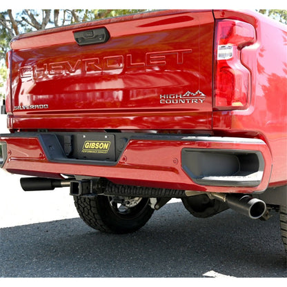 Gibson 20-21 Chevy Silverado 2500HD 6.6L 2.5in Cat-Back Dual Extreme Exhaust - Black Elite Gibson Catback