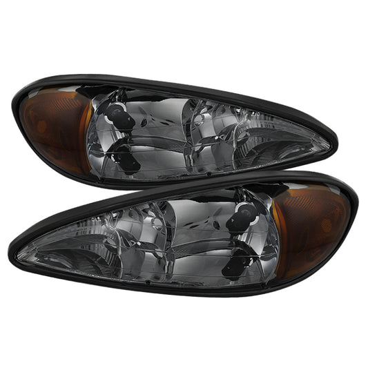 Xtune Pontiac Grand Am 99-05 Crystal Headlights Smoke HD-JH-PGAM99-AM-SM SPYDER Headlights