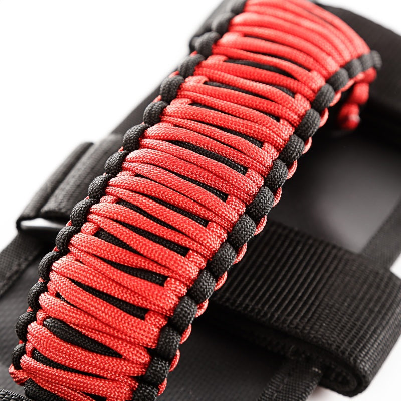 Rugged Ridge Paracord Grab Handles Red/Black Pair Rugged Ridge Dash & Interior Trim