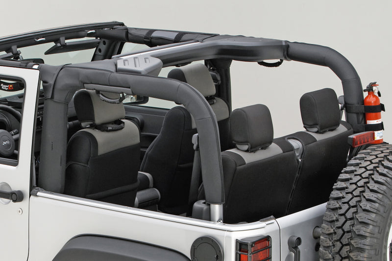 Rugged Ridge Roll Bar Cover Black Polyester 07-18 Jeep Wrangler JK Rugged Ridge Roll Cage Components