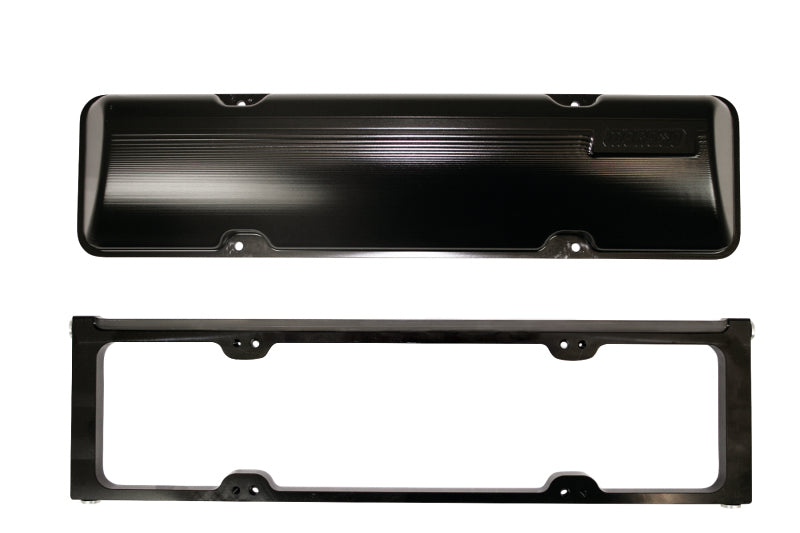 Moroso Chevrolet Small Block (w/13 to 23 Degree Heads) 2 Pc Valve Cover w/Oilers - Billet Aluminum