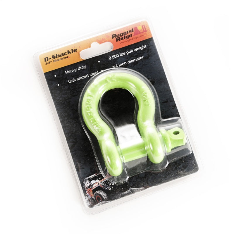 Rugged Ridge Green 9500lb 3/4in D-Shackle Rugged Ridge Shackle Kits