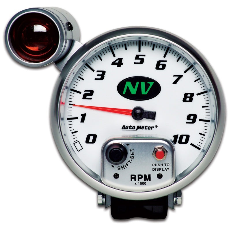 AutoMeter Gauge Tachometer 5in. 10K RPM Pedestal W/ Ext. Shift-Lite NV AutoMeter Gauges