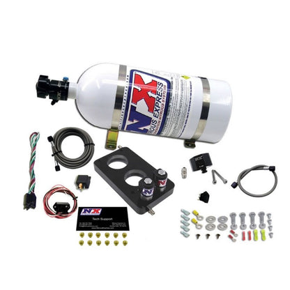 Nitrous Express 05-10 Ford Mustang 4.6L 3 Valve Nitrous Plate Kit (50-150HP) w/10lb Bottle