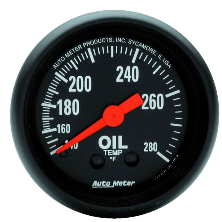 Autometer Z Series 2-1/16in 140-280 Degrees F Mechanical Oil Temperature Gauge AutoMeter Gauges