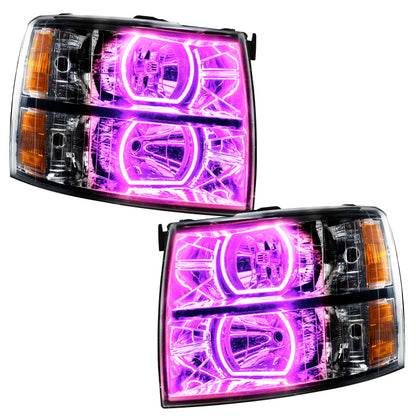 Oracle 07-13 Chevrolet Silverado SMD HL - Black - Square - ColorSHIFT w/ BC1 Controller SEE WARRANTY