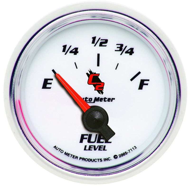 AutoMeter Gauge Fuel Level 2-1/16in. 0 Ohm(e) to 90 Ohm(f) Elec C2 AutoMeter Gauges