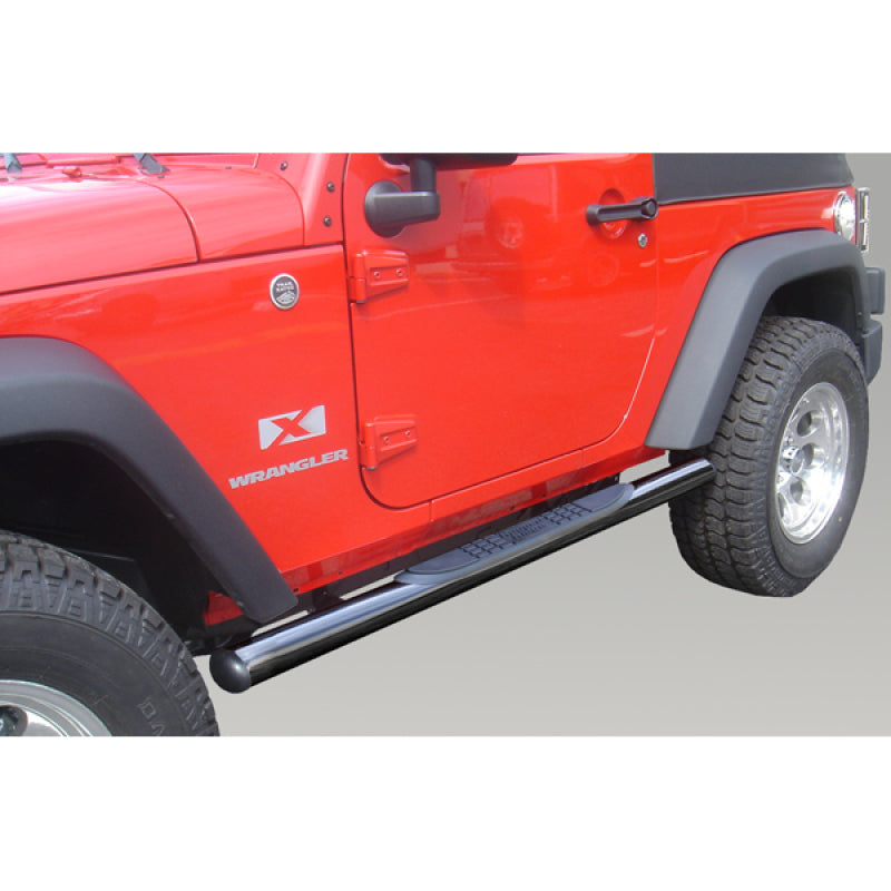 Rugged Ridge 3-In Round Side Steps Black 07-18 2-Door Jeep Wrangler Rugged Ridge Side Steps