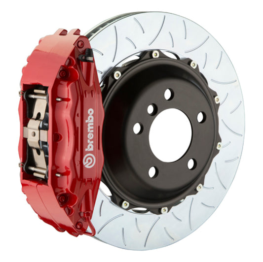 Brembo 93-98 Supra Front GT BBK 6 Piston Cast 355x32 2pc Rotor Slotted Type-3-Red