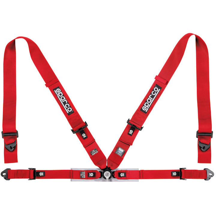 Sparco Belt 4Pt 3in/2in Competition Harness - Red SPARCO Seat Belts & Harnesses