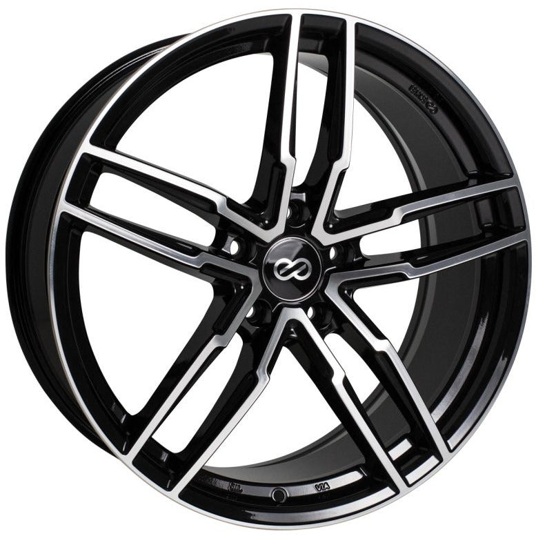 Enkei SS05 17x7.5 5x100 45mm Offset 72.6mm Bore Black Machined Wheel Enkei Wheels - Cast