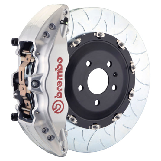 Brembo 14-18 1500 Sierra Exc Alum Fr Knuckl Fr GT BBK 6Pis Cast 2pc 380x34 2pc Rtr Slot Type3-Silv