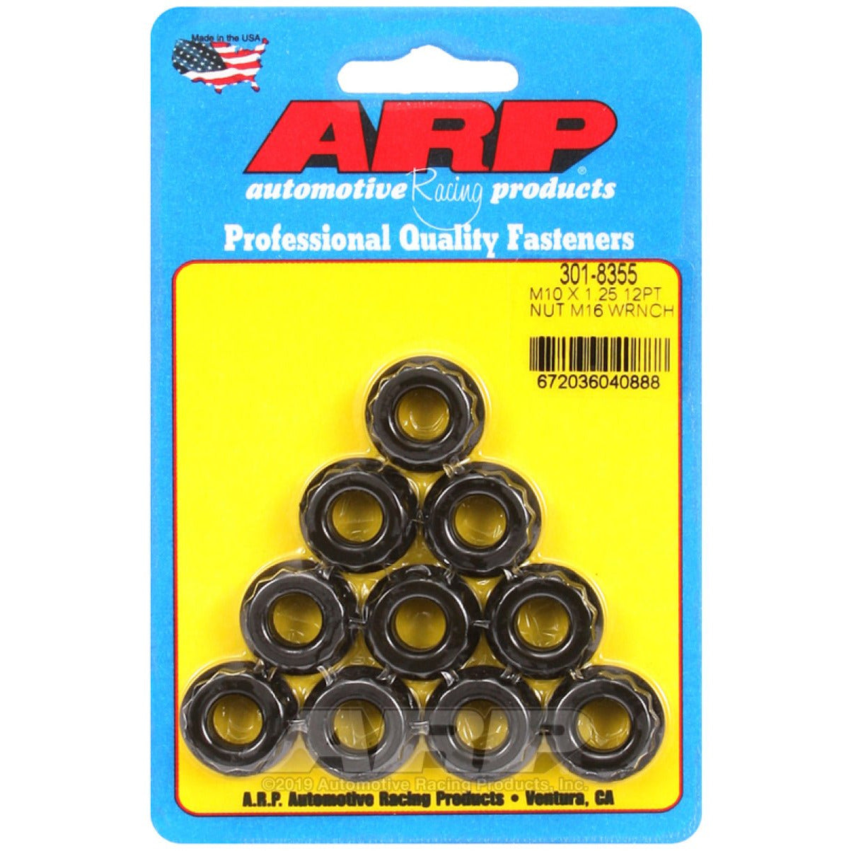 ARP M10 x 1.25 (5) 12-Point Nut Kit (Pack of 10) ARP Hardware Kits - Other