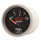 Autometer GM Bowtie Black 2-1/16 Fuel Level, 0-90 , Air-Core 8-18V AutoMeter Gauges