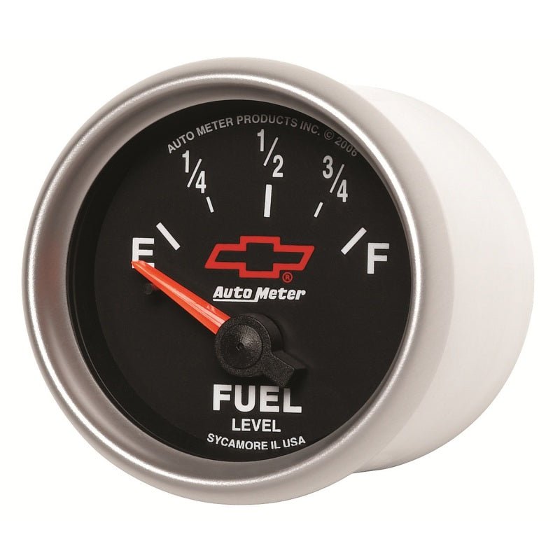 Autometer GM Bowtie Black 2-1/16 Fuel Level, 0-90 , Air-Core 8-18V AutoMeter Gauges