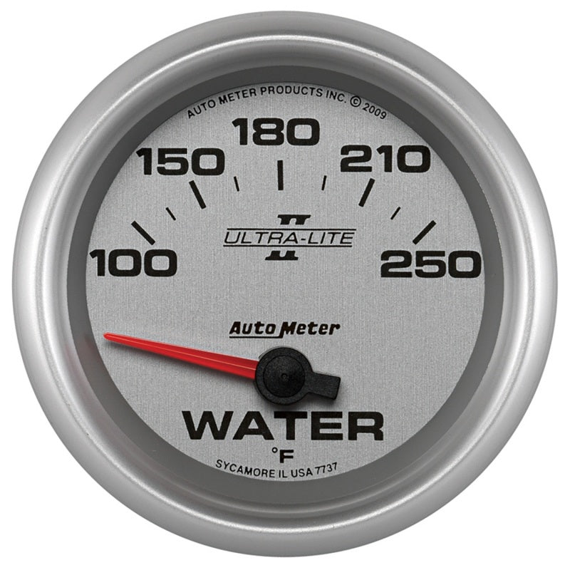 Autometer Ultra-Lite II 2 5/8in 100-250 Degree F Short Sweep Electronic Water Temperature Gauge AutoMeter Gauges
