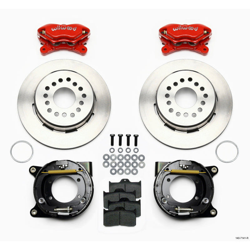 Wilwood Forged Dynalite P/S Park Brake Kit Red Chevy 12 Bolt w/ C-Clips Wilwood Big Brake Kits