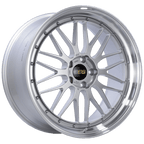 BBS LM 21x10 5x120 ET38 Diamond Silver Center Diamond Cut Lip Wheel -82mm PFS/Clip Required BBS Wheels - Forged