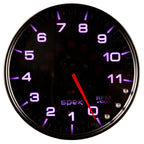 Autometer Spek-Pro Gauge Tachometer 5in 11K Rpm W/Shift Light & Peak Mem Black/Smoke/Black AutoMeter Gauges