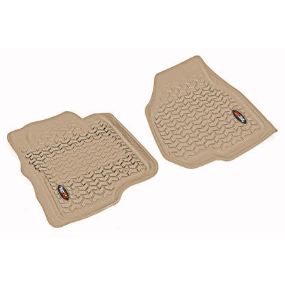 Rugged Ridge Floor Liner Front Tan 2011-2012 Ford F-250 / F-350 Regular / Extended Rugged Ridge Floor Mats - Rubber