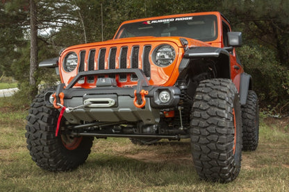 Rugged Ridge 18-21 Jeep Wrangler/Gladiator (JL/JT) Venator Modular Bumper - Black Rugged Ridge Bumpers - Steel