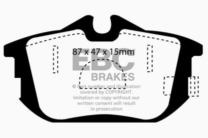 EBC 99-04 Volvo S40 1.9 Turbo T4 (200 BHP) Redstuff Rear Brake Pads