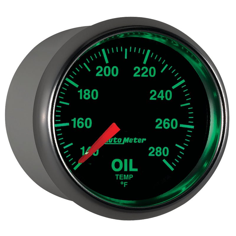 Autometer GS Series 2-1/16in Oil Temperature Gauge 140-280 Degrees Electric Full Sweep AutoMeter Gauges