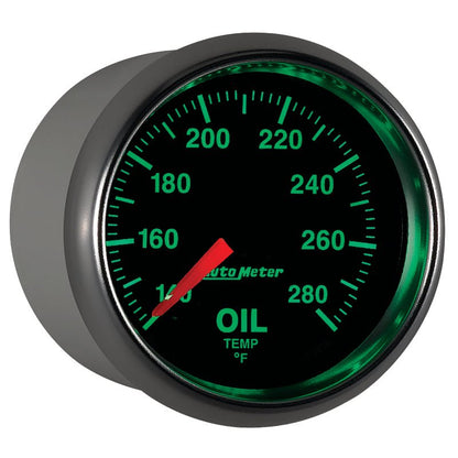 Autometer GS Series 2-1/16in Oil Temperature Gauge 140-280 Degrees Electric Full Sweep AutoMeter Gauges