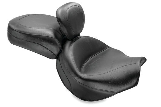 Mustang 04-10 Kawasaki Vulcan 2000 Classic,LT Standard Touring 2PC Seat w/Driver Backrest - Black