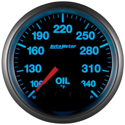 Autometer Elite 52mm 100-340 Deg F Oil Temp Peak & Warn w/ Electronic Control Gauge AutoMeter Gauges