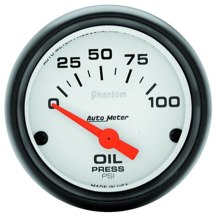 Autometer Phantom 52mm 0-100 PSI Electric Oil Pressure Gauge AutoMeter Gauges